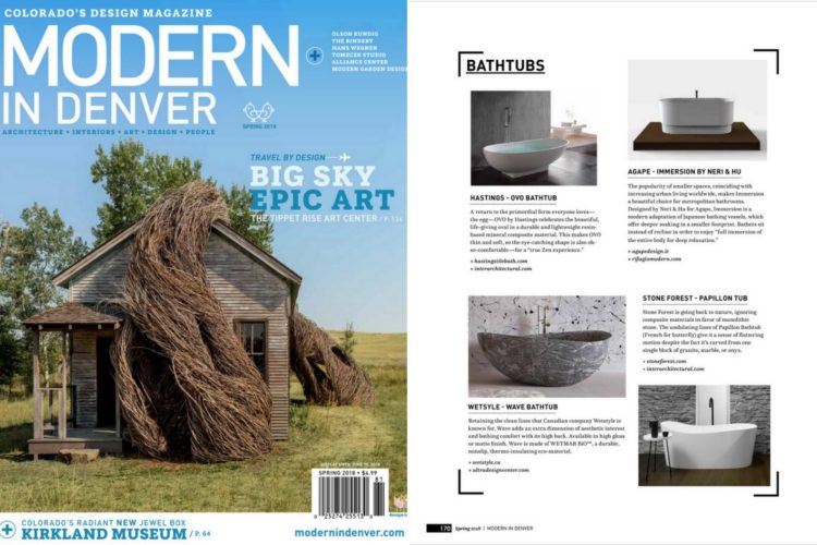 Modern in Denver spring 2018 tabloid - wave bathtub