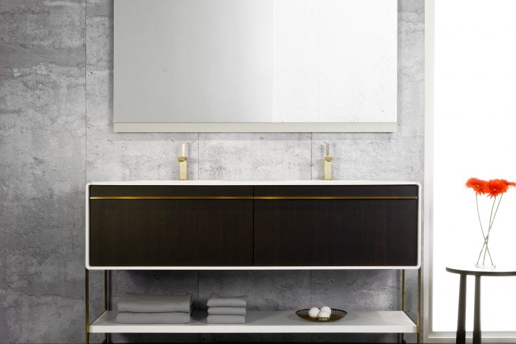 deco floor mount vanity