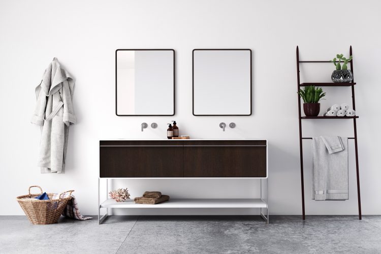 deco floor mount vanity