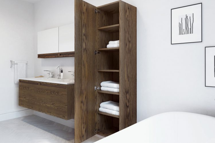 Towel closet for discount bathroom