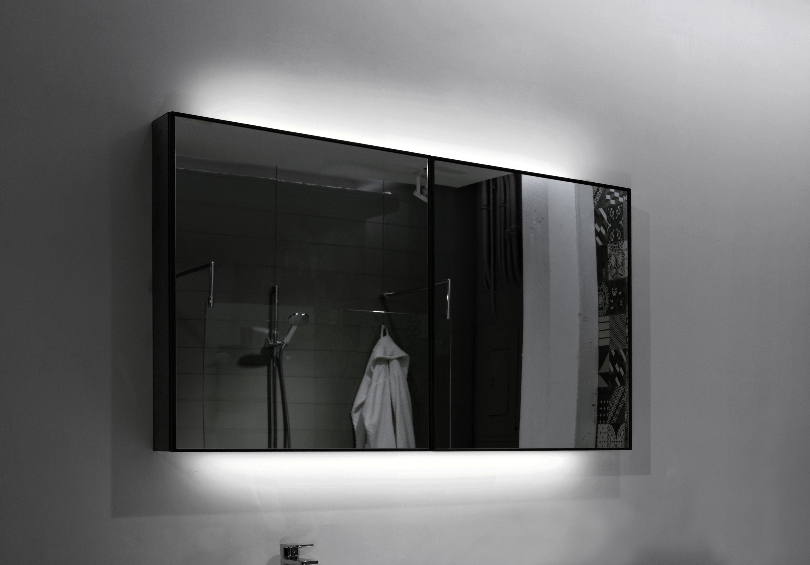 Mirrored Cabinet 2 Bathroom Mirror Cabinets