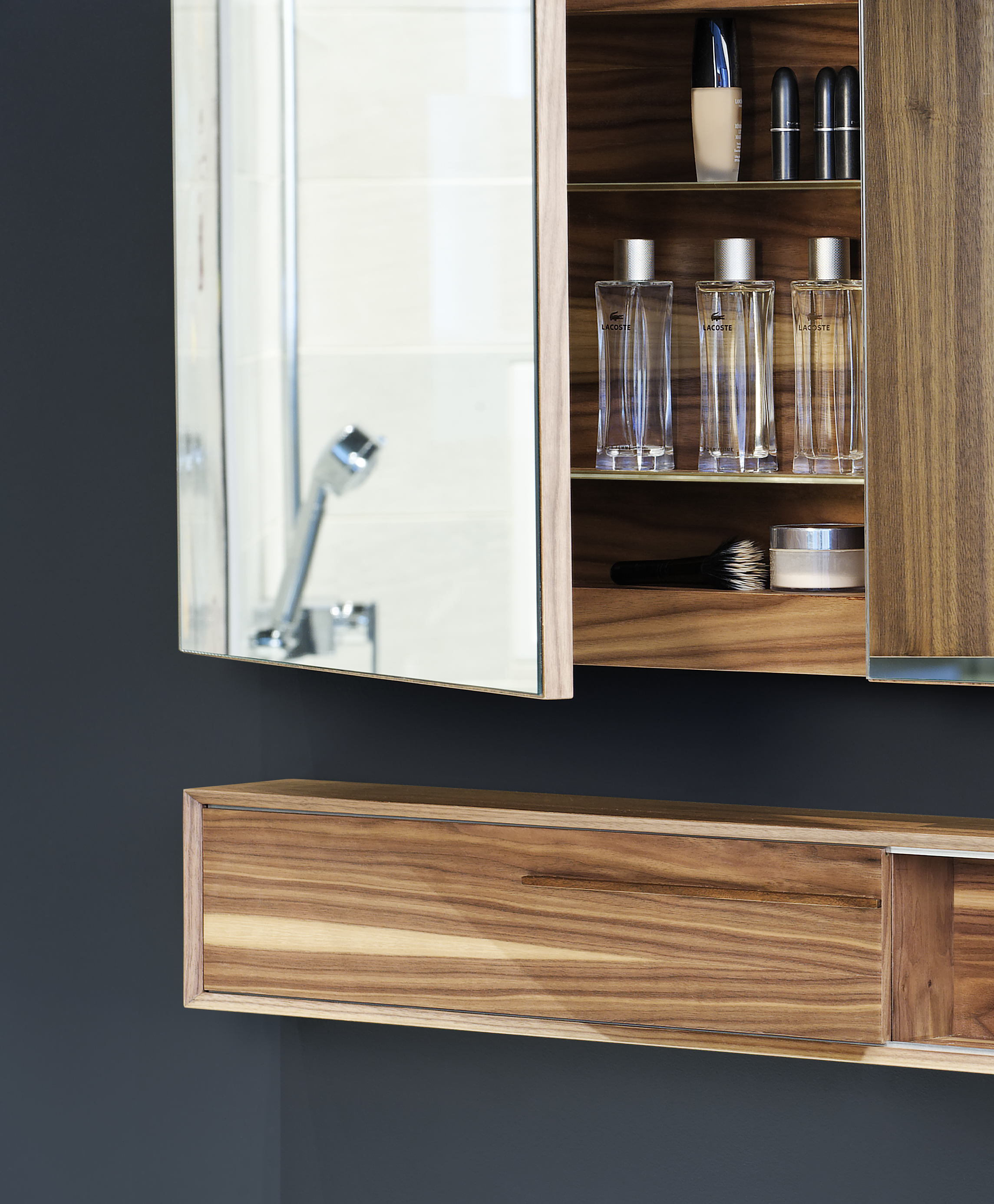 recessed full length mirror cabinet