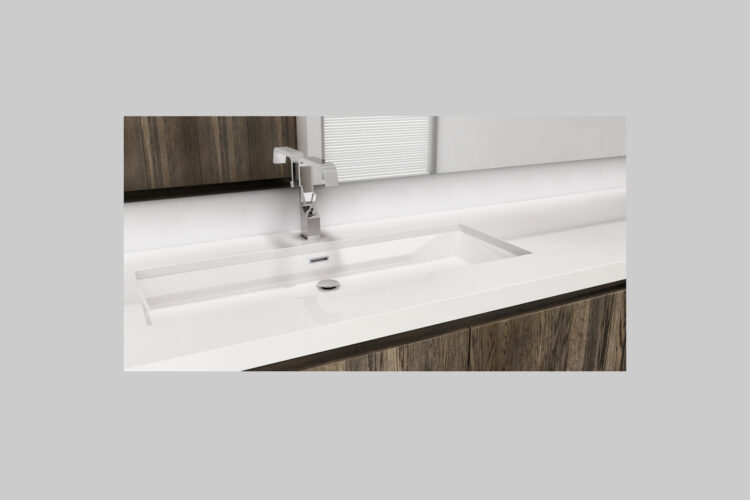 undermount sink white gloss