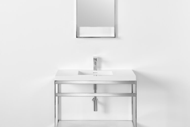 Single sink console final design steel frame