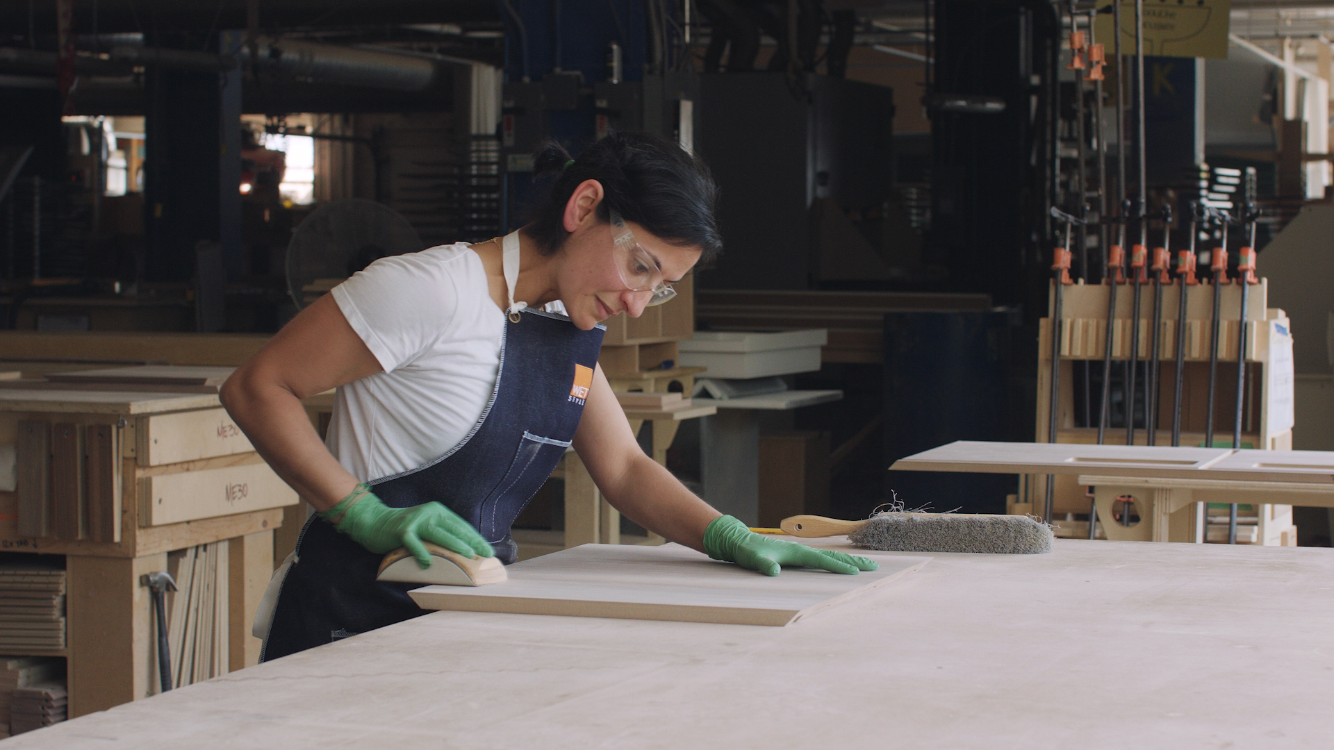 Woman crafting furniture