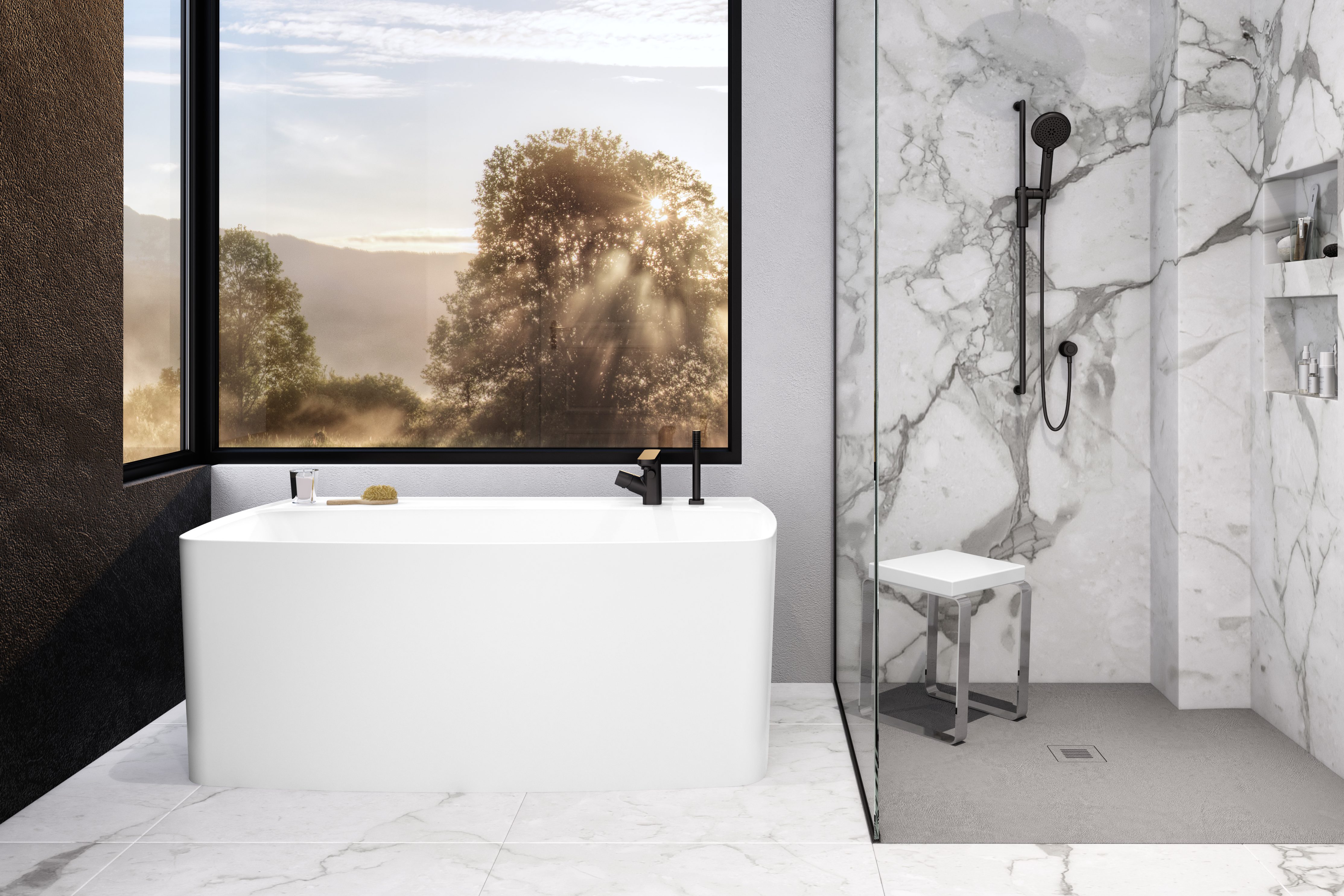 Wetstyle_LAB01_tub Lab 01 freestanding tub with deck-mounted faucet