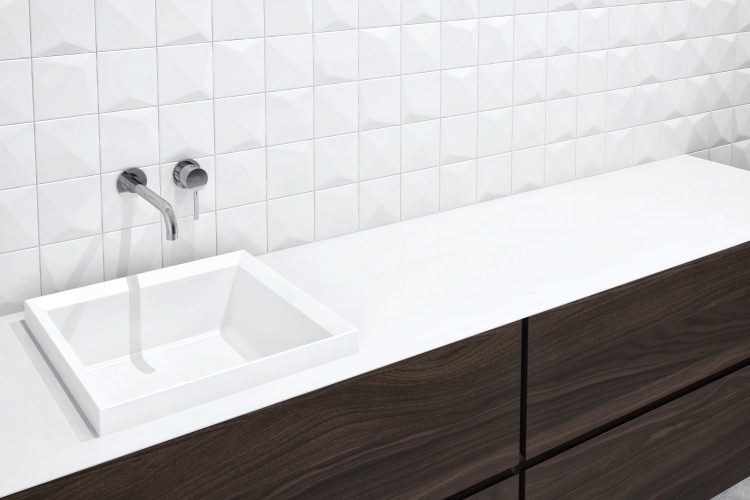 Lavabo encastré de style contemporain 24 x 19