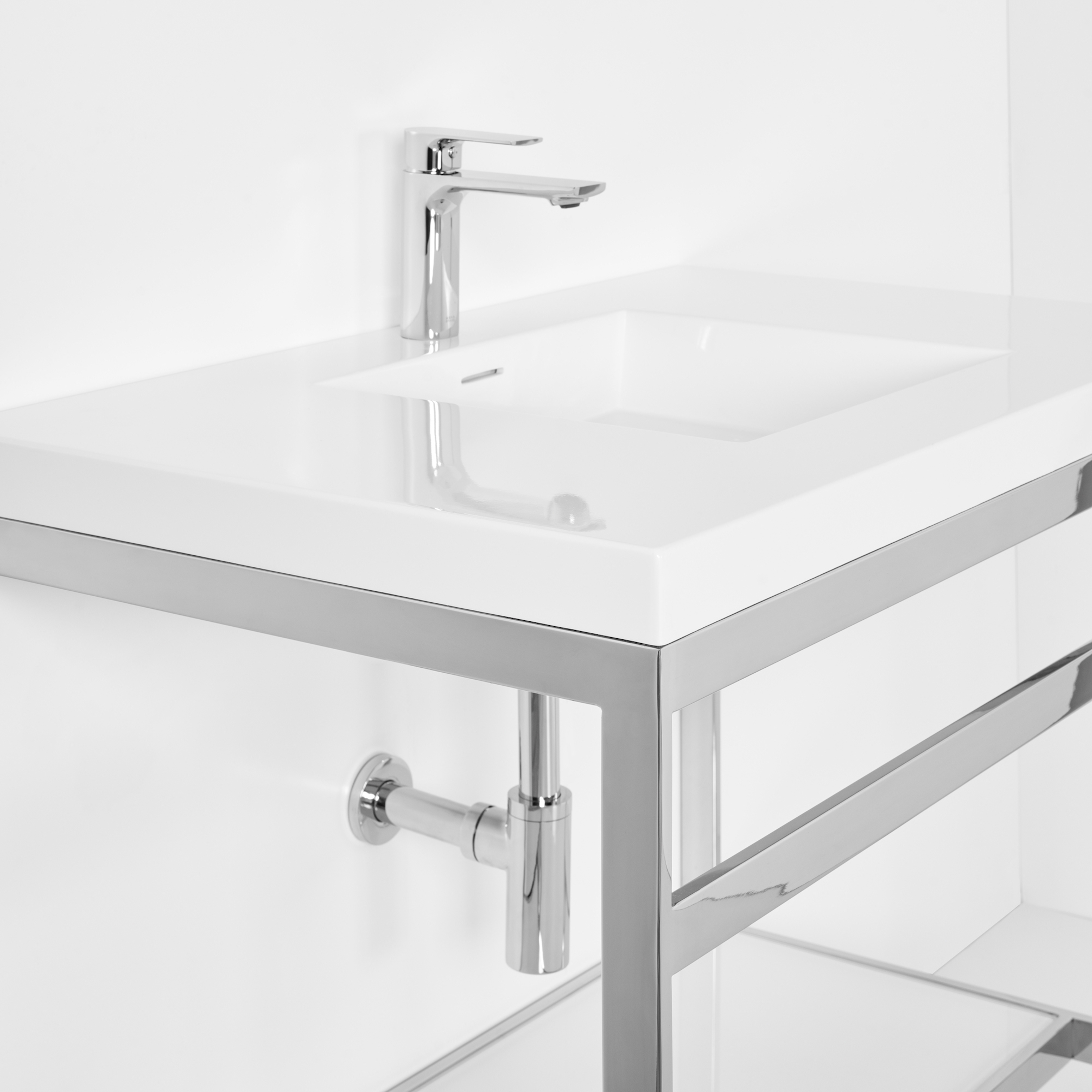 OTL-162_2 single sink console wall mounted